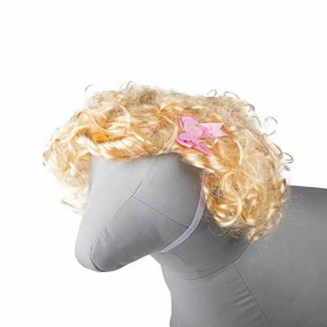 पालतू जानवरों के लिए सुनहरे बालों वाली बॉम्बशेल विग हेडपीस